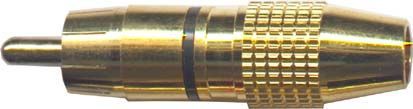 CINCH konektor kov.zlac.pro kabel 6-6mm,ern prou