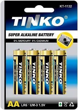Baterie TINKO AA(R6) alkalick-blistr