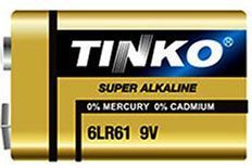 Baterie TINKO 9V(6F22) alkalick-blistr