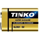 Baterie TINKO 9V(6F22) alkalick-blistr