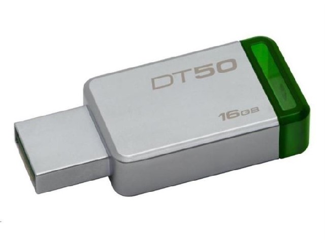 Kingston flashdisk 16GB Kingston USB 3.0 DT50 kovová zelená