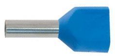 Dutinka pro dva kabely 2,5mm2 modr (TE2,5-10)