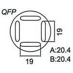 Nástavec na vyfoukávačku QFP 19x19mm Nástavec na vyfoukávačku QFP 19x19mm