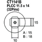 Nástavec na vyfoukávačku PLCC 32pin 10x15mm Nástavec na vyfoukávačku PLCC 32pin 10x15mm