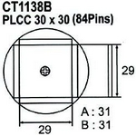 Nástavec na vyfoukávačku PLCC 84pin 29x29mm Nástavec na vyfoukávačku PLCC 84pin 29x29mm